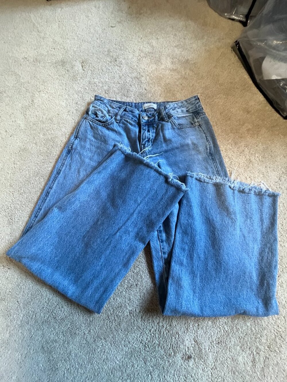PacSun Low Rise Baggy Jeans Size 25 (Frayed Cuffs)